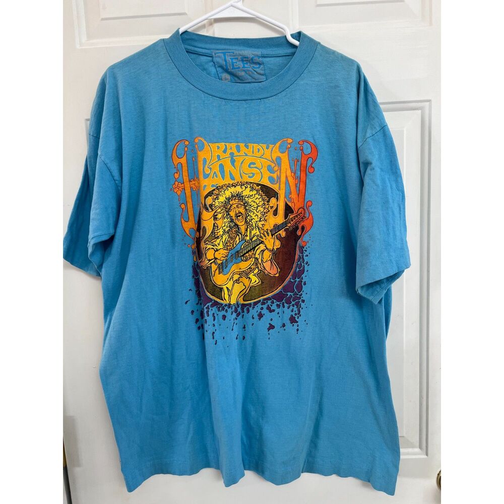 Vintage Randy Hansen Tour T Shirt Noel Redding Jimi Hendrix Single Stitch USA L